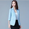 Casual Women Spring Summer Three Quarter Sleeve Short  Blazers Female Plus Size 5XL Slim Thin Single Button CoatCQ1205