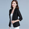 Casual Women Spring Summer Three Quarter Sleeve Short  Blazers Female Plus Size 5XL Slim Thin Single Button CoatCQ1205