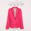 hot stylish and comfortable women's Blazers Candy color lined with striped suit Single Button Casual Jackets and Blazers