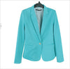 hot stylish and comfortable women's Blazers Candy color lined with striped suit Single Button Casual Jackets and Blazers