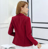 SpringAutumn Women Short Notched Collar Blazers Female Size S-2XL Single Button Cotton Office Lady Slim BlazersCQ1150