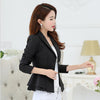 Ruffles Spring Short Women Jacket Blazer Feminino Plus Size 3XL Office Lady Notched Long Sleeve Outerwear BlazersCQ871