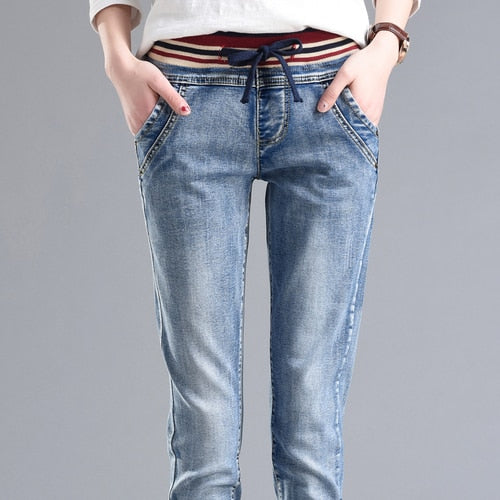 push up woman skinny jeans with high waist ladies femme slim pencil denim pants women's large plus size Jeans boyfriend