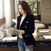 2023 Autumn Velvet Suit Jacket Buckle Slim OL Chic Long Sleeve Blazers Feminino Casual Coat Office Ladies Outerwear f866