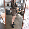 2022 Autumn Vintage Two-piece Plaid Blazer Suits Women Single-breasted Jacket & Pencil Skirt Women Skirt Suit Casual Blazer Sets