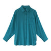 2023 Blusa Women Blouse Elegant Red Green Satin Shirt Turn Down Collar Female Formal Office OL Blouse Women Tops PZ1149
