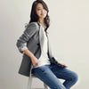 2023 Notched Double Breasted Women Jacket Blazer Female Casual Suit Coat Spring Outerwear Coat bleyser para dama f538