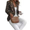 2022 Women's Leopard Print Long Sleeve Slim Fit Blazer Suit Coat Jacket Tops