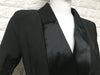 2022  Designing European High Street Women Formal Slim Black Long Blazers Shawl Collar Feather Patchwork Blazer with Belt