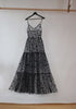 2022  Spaghetti Straps Tulle Long Women Dresses Bling Bling See Through Dress Sexy Hot