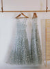 2022  Spaghetti Straps Tulle Long Women Dresses Bling Bling See Through Dress Sexy Hot