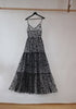 2022  Spaghetti Straps Tulle Long Women Dresses Bling Bling See Through Dress Sexy Hot