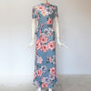 2023 Casual Summer Dress  Short Sleeve Long Dress Boho Floral Print Maxi Dress Turtleneck Bandage Elegant Dresses Vestido