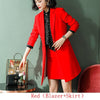 2022 New Fall Winter Women Blazer Elegant Long Sleeve Formal Jackets Green Red Yellow Apricot Blue Coat