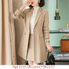 2022 New Fall Winter Women Blazer Elegant Long Sleeve Formal Jackets Green Red Yellow Apricot Blue Coat
