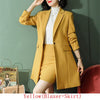 2022 New Fall Winter Women Blazer Elegant Long Sleeve Formal Jackets Green Red Yellow Apricot Blue Coat