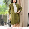 2022 New Fall Winter Women Blazer Elegant Long Sleeve Formal Jackets Green Red Yellow Apricot Blue Coat