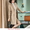2022 New Fall Winter Women Blazer Elegant Long Sleeve Formal Jackets Green Red Yellow Apricot Blue Coat