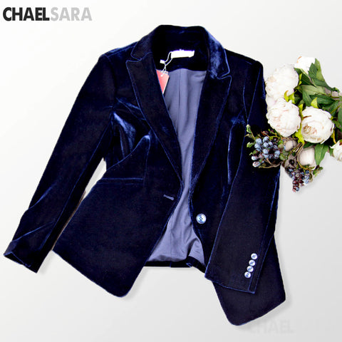 2023 Velvet Women Blazer Elegant Lady Blazer Feminino  Autumn Winter Plus Size Long Sleeve Slim Office Suit Jacket