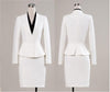 2023 Women's Custom Suit Skirt Top Grade Office Lady Formal Suits Set V Neck Blazer Skirt