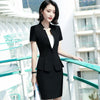 2022 Business skirt suit women summer formal Short Sleeve blazer and skirt office ladies plus size 4XL uniforms