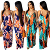 2022 est  Women's Summer Boho Floral Long Maxi Evening Party Beach Dress Floral Sleeveless V Neck Sundress