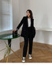 2023 Runway Women's Blazer Suit Office Ladies Uniform Pant Suits 2 Piece Sets Costume Femme High Street