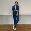 2023 Runway Women's Blazer Suit Office Ladies Uniform Pant Suits 2 Piece Sets Costume Femme High Street