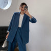 2023 Runway Women's Blazer Suit Office Ladies Uniform Pant Suits 2 Piece Sets Costume Femme High Street