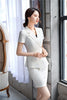 2022 Spring Summer Business Work Suits With Tops and Skirt For Ladies Office Blazers Women OL Styles Blazers Suits Elegant White