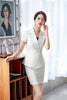 2022 Spring Summer Business Work Suits With Tops and Skirt For Ladies Office Blazers Women OL Styles Blazers Suits Elegant White
