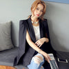 2022 Spring Women Long Sleeve Lapel Cape Blazer Coat Office Lady Casual Split Poncho Jacket Cloak Coat Blazer Suit