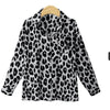 2023 Spring Women Leopard Print BigSize 4xl Blouse Shirt OL Elegant Turn-down Collar Long Sleeve Button Shirt Streetwear