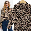2023 Spring Women Leopard Print BigSize 4xl Blouse Shirt OL Elegant Turn-down Collar Long Sleeve Button Shirt Streetwear
