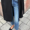 2022 Women Jeans Asymmetrically Cut Vintage Straight  Original Denim Washed Jeans Cropped Rinse Straight Jeans Twisted Seam