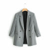 2022 Women Plaid Elegant Blaze Women Long Sleeve Spring-Autumn Outwear Blazers Office Lady Casual Jackets chaqueta mujer