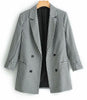 2022 Women Plaid Elegant Blaze Women Long Sleeve Spring-Autumn Outwear Blazers Office Lady Casual Jackets chaqueta mujer