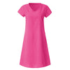 2022 Women Summer Style Feminino Vestido T-shirt Cotton Casual Plus Size Ladies Dress Casual Linen Dress  s Dress #YJ