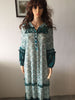2022 Bohemian print split Lantern Sleeve long swing dress beach skirt