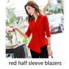 2022 spring autumn half sleeve women's jacket woman blazer femme mujer women blazers and jackets womens feminino Plus size