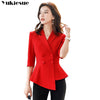 2022 spring autumn half sleeve women's jacket woman blazer femme mujer women blazers and jackets womens feminino Plus size