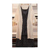 2022 summer sweet French strap beach skirt Chiffon sunscreen cardigan suspender long dress two piece set