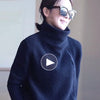2019 women Cardigan Double thickening loose turtleneck female sweater Ladies' Solid Cashmere Sweater Knitting Cardigans