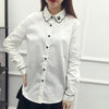 2023 Autumn Kawaii Body Tops Embroidery Cat Blouse White Shirt Preppy Korean Women Blusas Female Shirts  T78859A