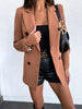 2022 Autumn Winter Cloth Woman Blazer Long Sleeve Coat Notched Woman Blazer