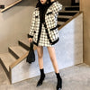 2022 Autumn Winter 2 Piece Set Women Long Sleeve Tweed Wool Jacket Coat+Mini Wool Skirt Set Ladies Vintage Clothing Sets