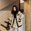 2022 Autumn Winter 2 Piece Set Women Long Sleeve Tweed Wool Jacket Coat+Mini Wool Skirt Set Ladies Vintage Clothing Sets