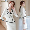 2022 Autumn Winter Formal Women Business Suits with Skirt and Jackets Coat  Fabric OL Styles Professional Blazers