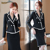 2022 Autumn Winter Formal Women Business Suits with Skirt and Jackets Coat  Fabric OL Styles Professional Blazers