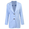 2022 Autumn Winter Blazer Jacket Women Casual Pockets Long Sleeve Work Suit Coat Office Lady Solid Slim Blazers